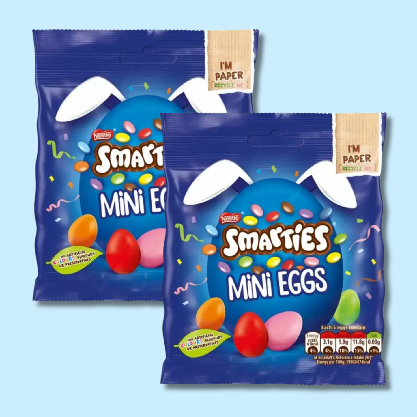 Smarties Milk Chocolate Easter Mini Eggs Sharing Bag 80g