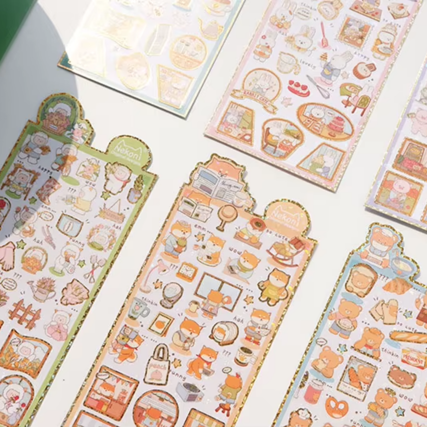 Sticker Sheet Stickers Glitter Animals (NEKONI)