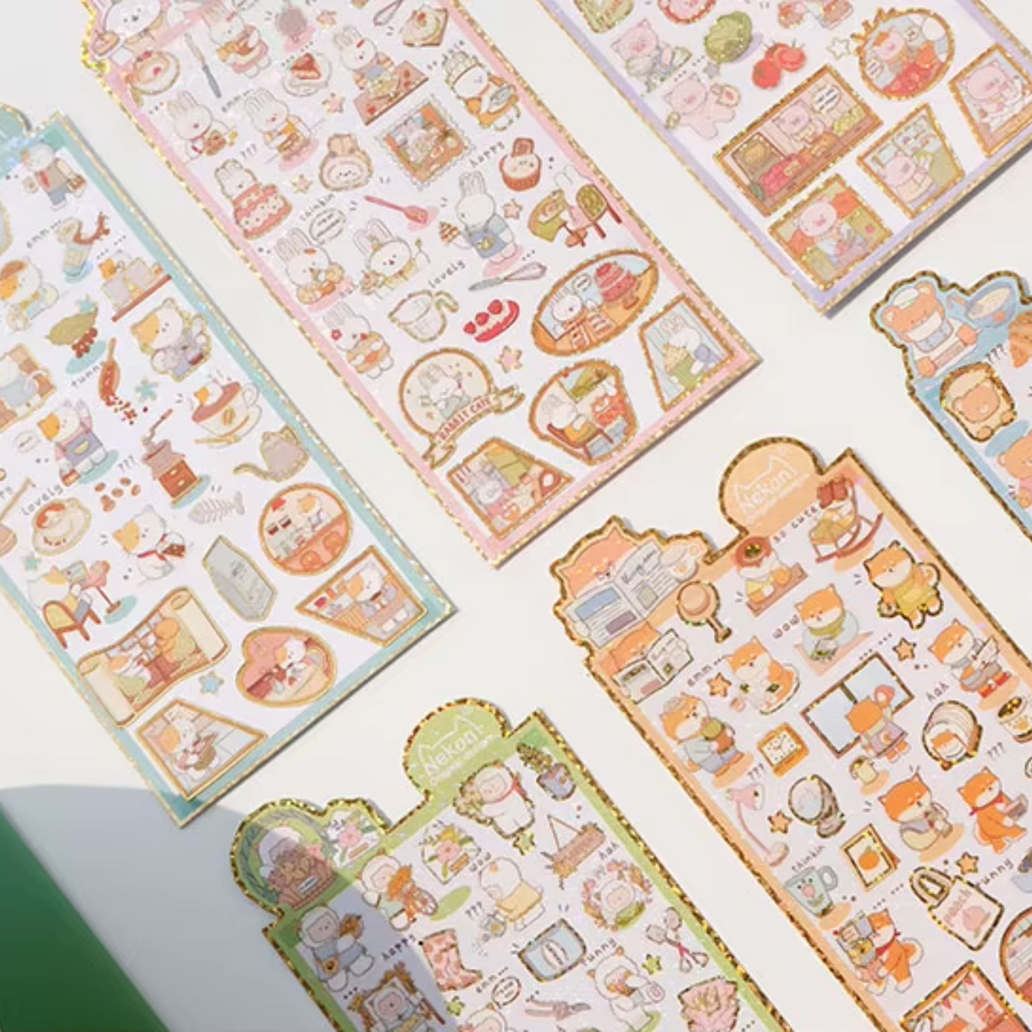 Sticker Sheet Stickers Glitter Animals (NEKONI)