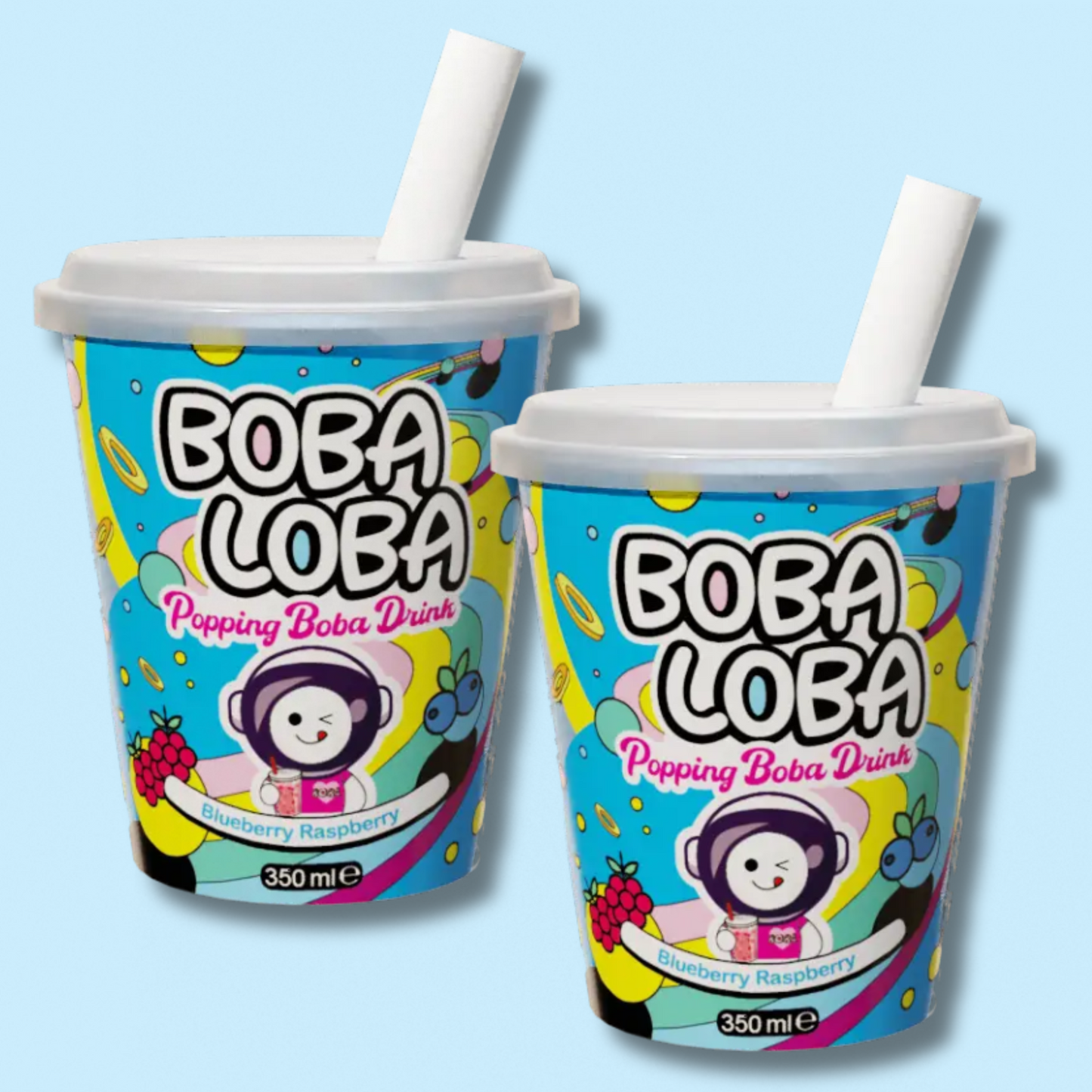 Popping Boba Bubble Tea Blueberry Raspberry 350ml (Boba Loba)