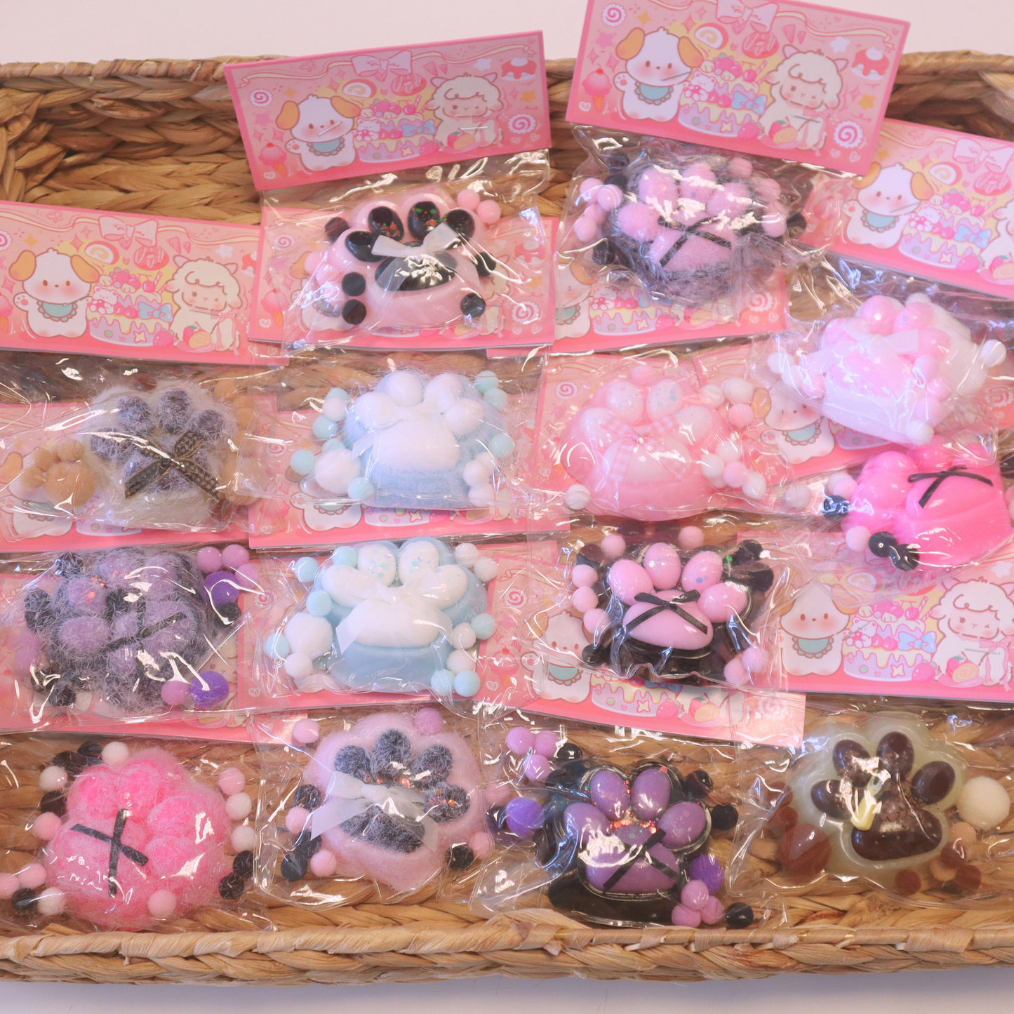 Taba Squishy Cat Paws with Pompom 7cm