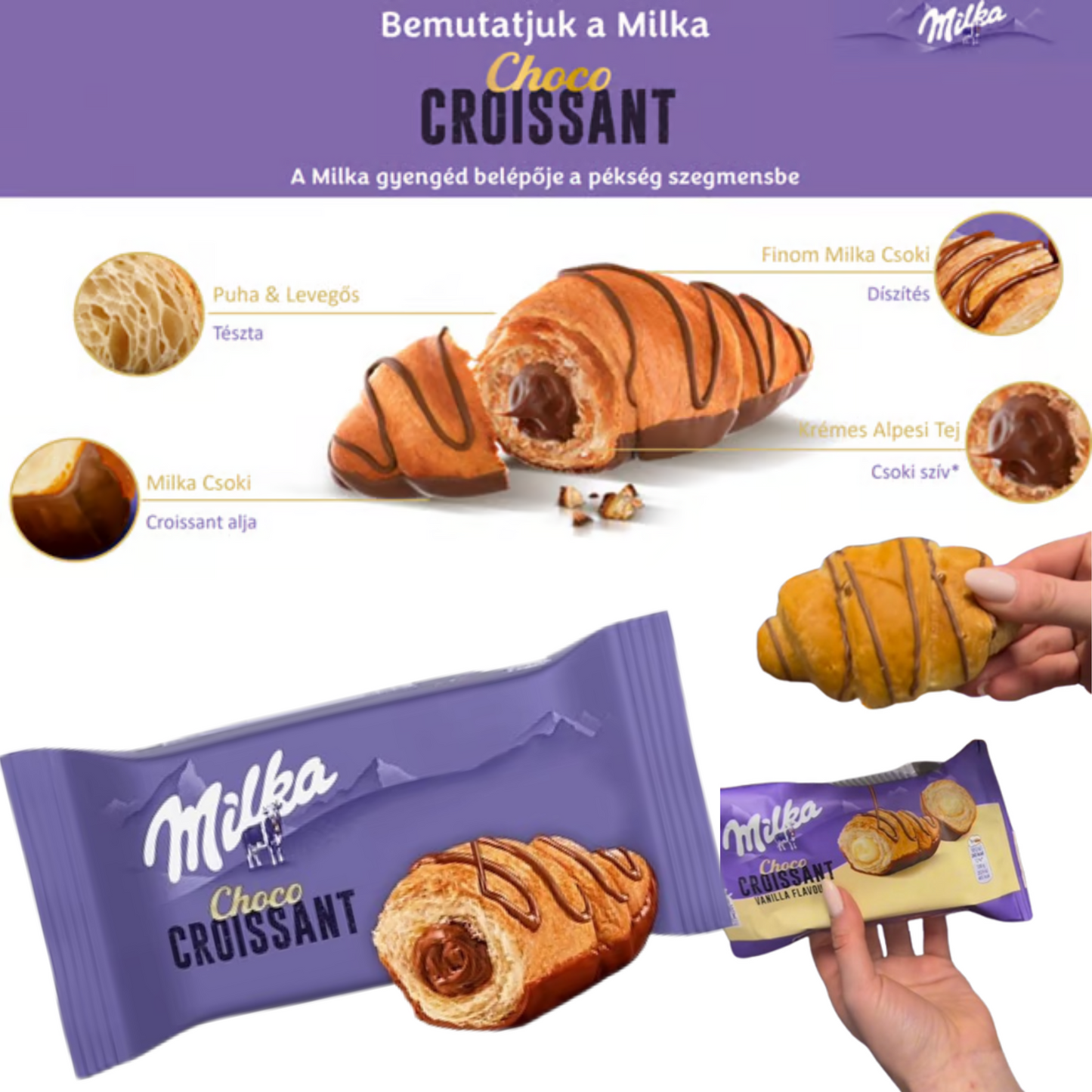 Milka Choco Croissant Milk Chocolate 50 g