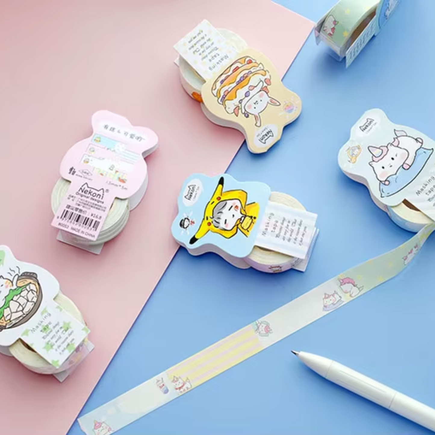 Washi Tape Masking Tape Cute Animals (NEKONI)