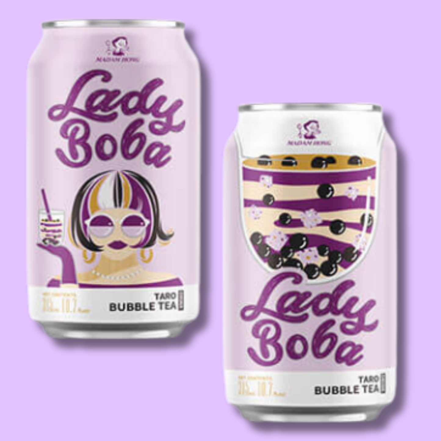 Lady Boba Bubble Tea Taro 315ml (MADAM HONG) HALAL DATOVARE