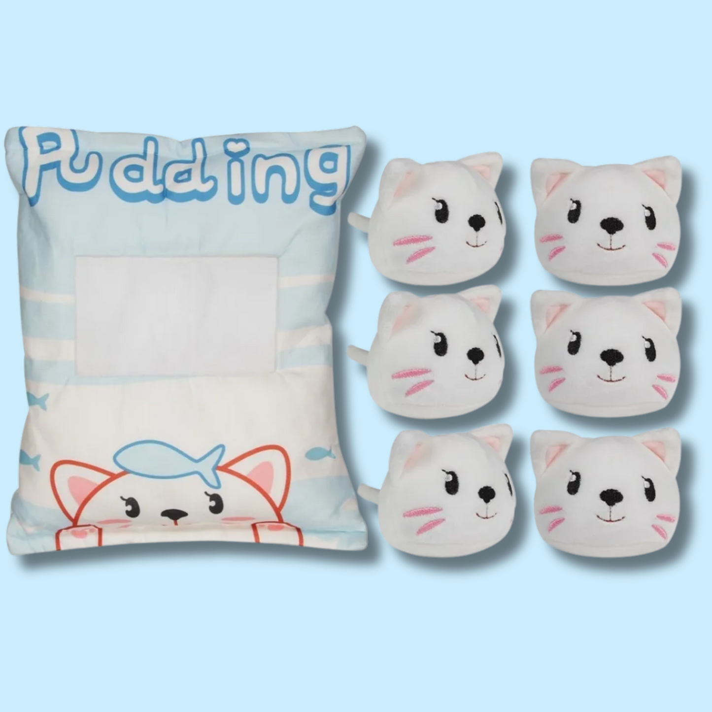 Plushy Bag Pudding Kittens 43cm