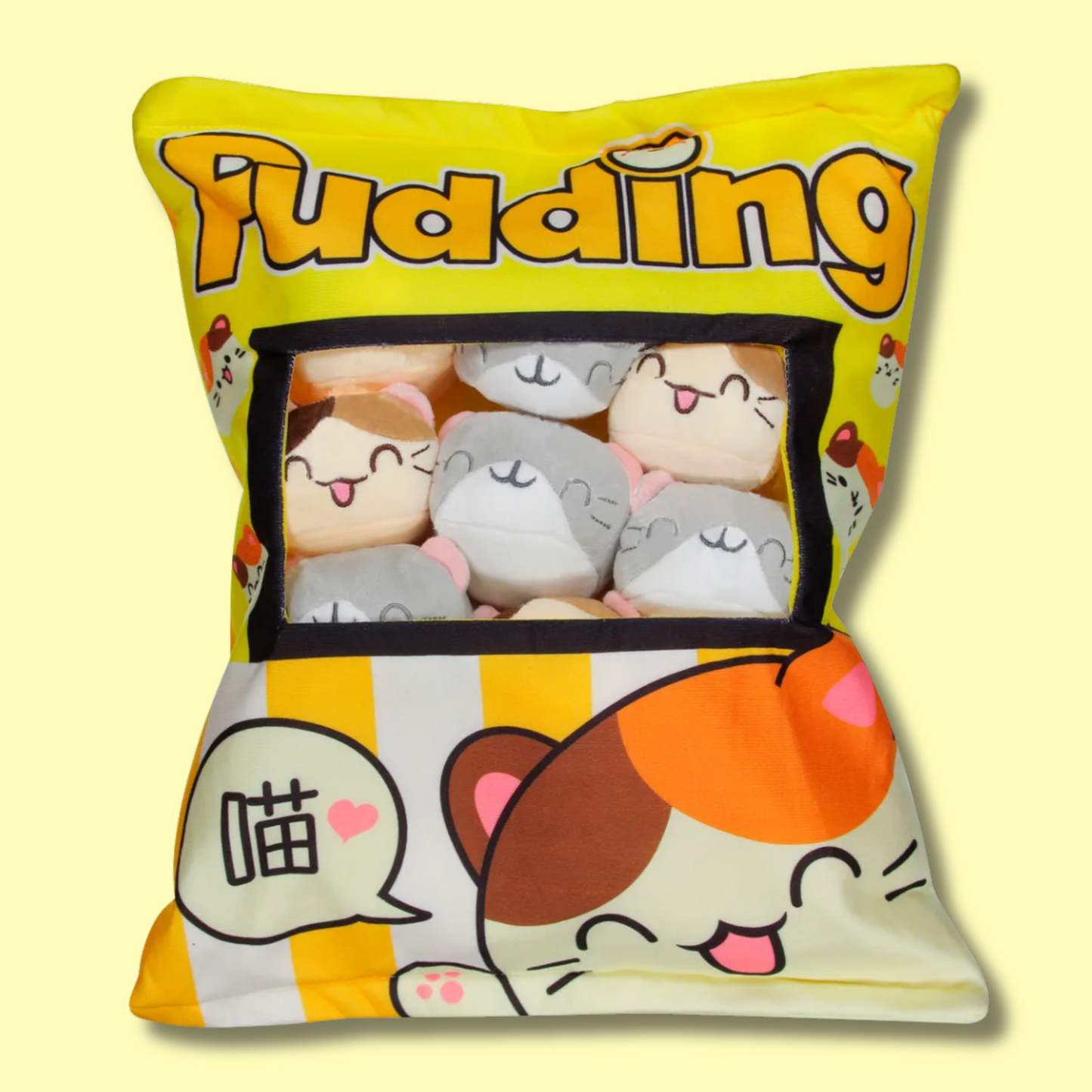 Plushy Bag Pudding Kittens 43cm
