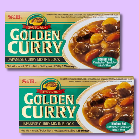 Golden Curry Sauce Mix Medium Hot 220g (S&B)