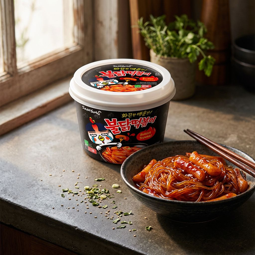 Buldak Dangmyeon Flat Glass Noodles Original Bowl 155.5g (SAMYANG)