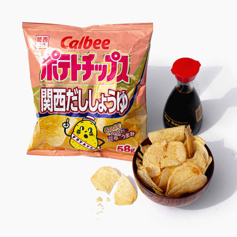 Potato Chips Kansai Dashi & Soy Sauce 58g (CALBEE)