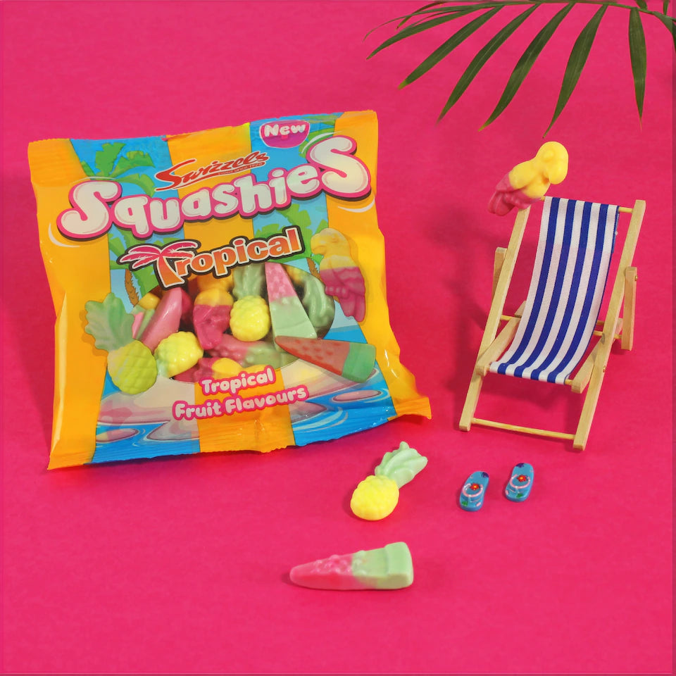 Squashies Sour Tropical Flavour Gums 100g (SWIZZELS)