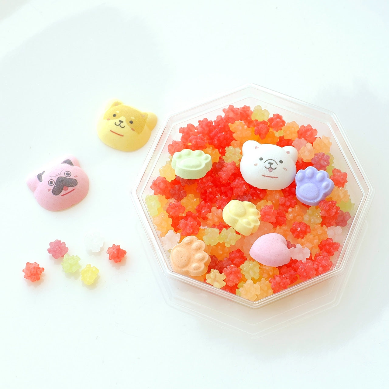 Kyoto Sweets Gift Set Hand Made Ramune & Konpeitou Rock Candy Dog 71g (Ageo)