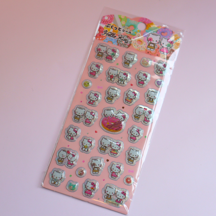 Sanrio Puffy 3D Sticker Sheet Hello Kitty Delightfull Donut Design (Sanrio)
