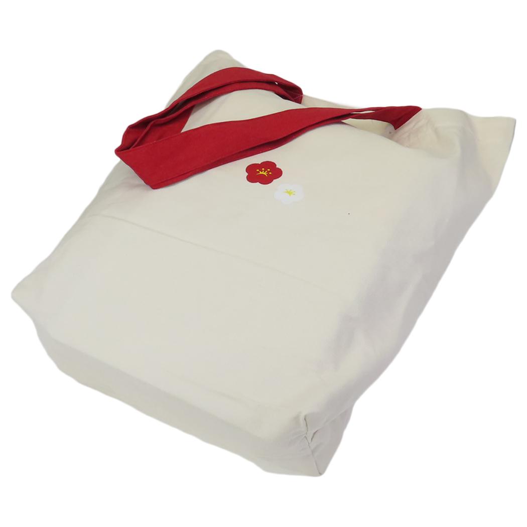 Japanese Tote Bag Ivory Shiba Daruma (FRIENDSHILL)