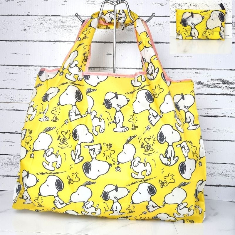 Foldbart Handlenett Snoopy Gul