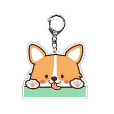 Acrylic Keychain Corgi