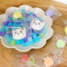 Kyoto Sweets Gift Set Hand Made Ramune & Konpeitou Rock Candy Panda 71g (Ageo)