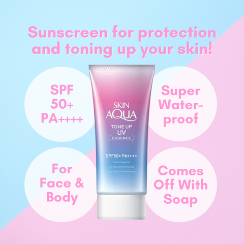 Tone Up UV Essence Tinted Sunscreen Lavender SPF50+ PA++++ 80g (SKIN AQUA)
