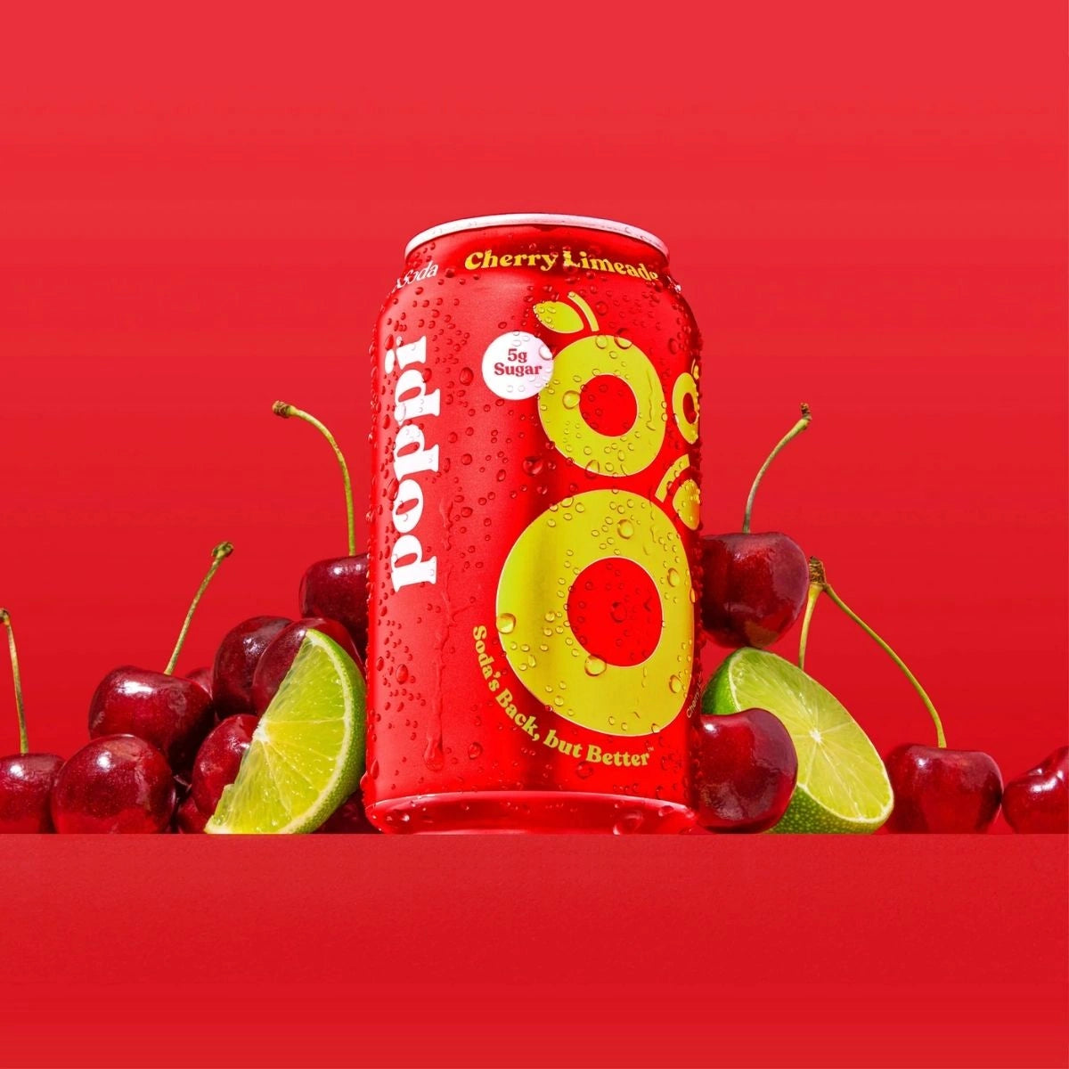 Prebiotic Soda Cherry Limeade 355ml (POPPI)