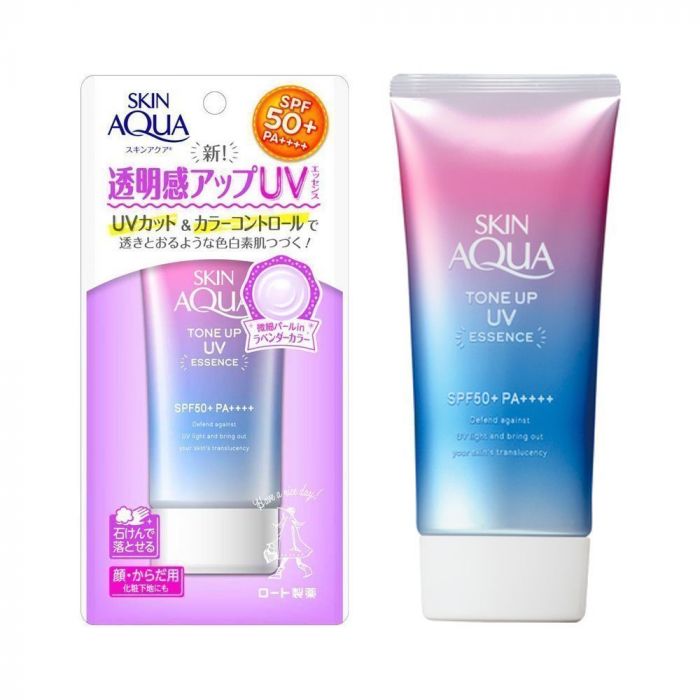 Tone Up UV Essence Tinted Sunscreen Lavender SPF50+ PA++++ 80g (SKIN AQUA)