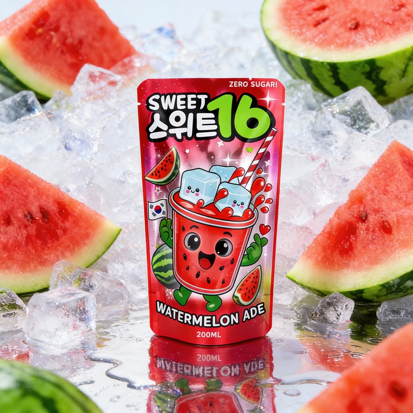 Pouch Drink Watermelon Ade 200ml (Sweet16)