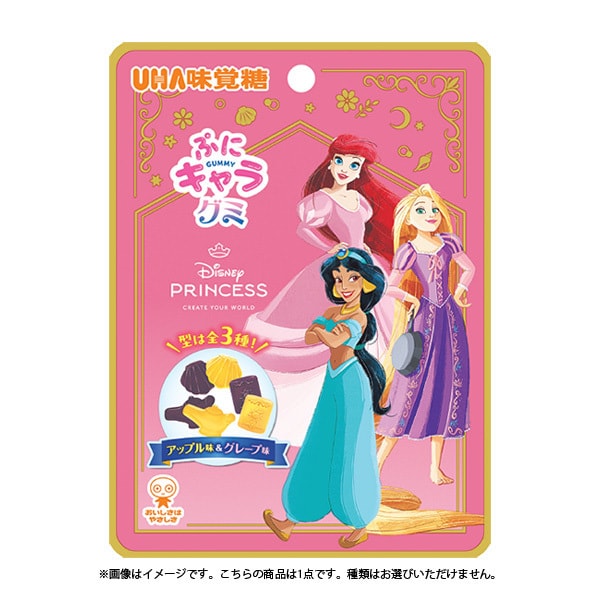Puni Chara Gummy Disney Princess Apple & Grape 50g (UHA)