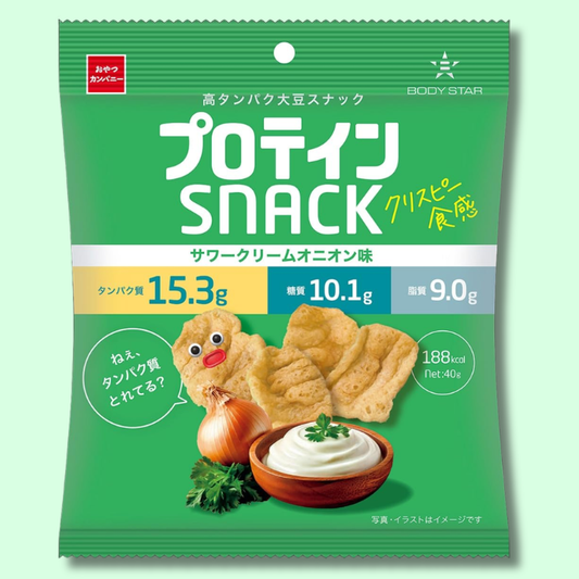 Protein Soybean Snacks Sour Cream Onion Flavor 40g (Oyatsu Company)