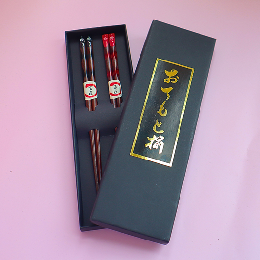 Chopsticks Gift Set Premium Coating 2 pairs Sakura Top (23/21cm)