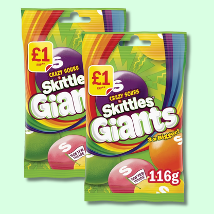 Skittles Giants Crazy Sours 116g VEGAN