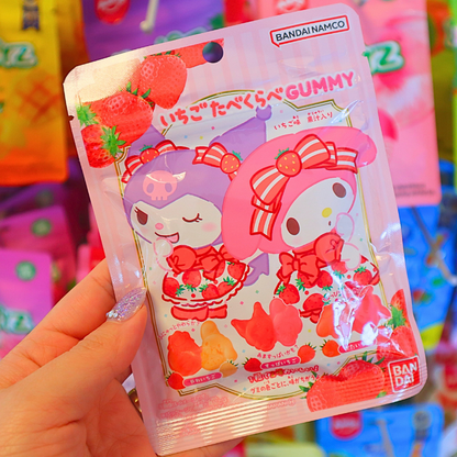 Sanrio Characters Strawberry Taste Test Gummies 38g (BANDAI)