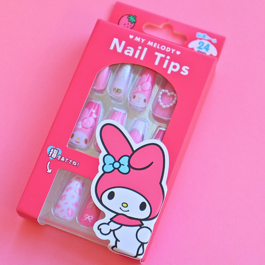 Sanrio Press-On Nails My Melody 24pcs (KAMIO)