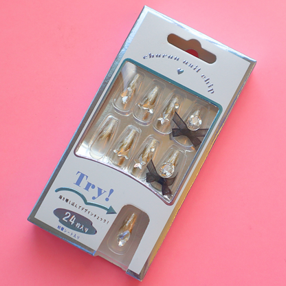 Press-On Nails Clear 24pcs (KAMIO)