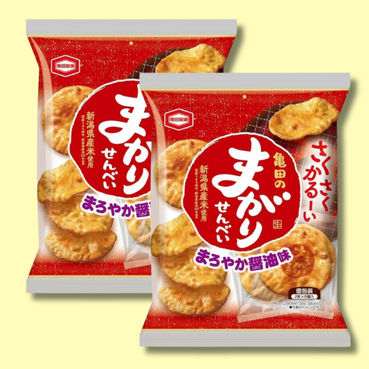 Magari Senbei Soy Sauce Flavored Rice Crackers (KAMEDA)