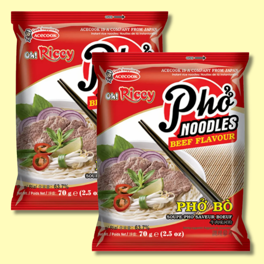 Oh! Ricey Instant Rice Noodle Pho Beef Flavour 70g (ACECOOK)