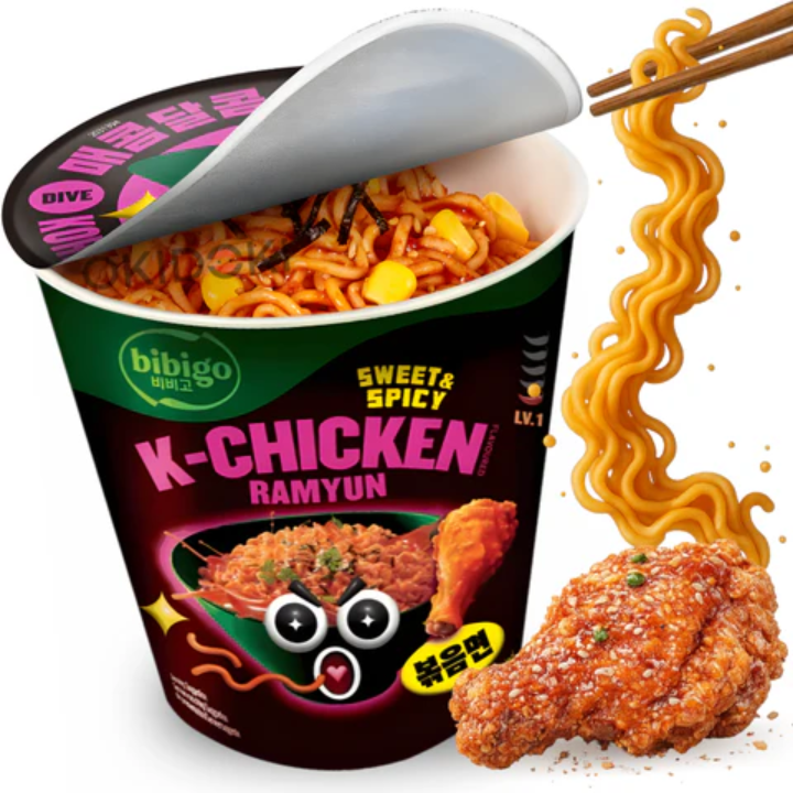 K-Chicken Ramyun Korean Fried Chicken Flavor 97.5g (BIBIGO)