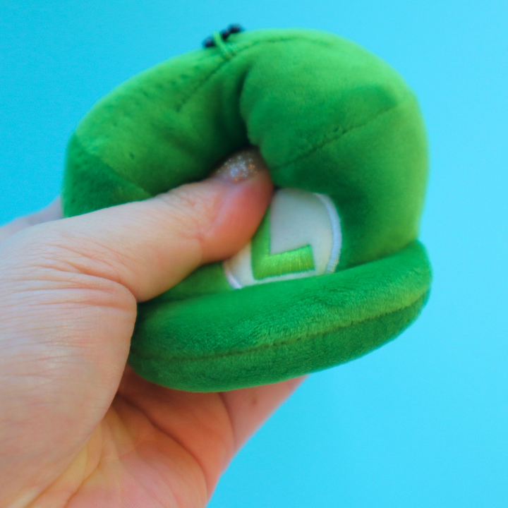 Mario Cart Mocchi Ball Chain Mascot Luigi's Hat (Takara Tomy A.R.T.S)