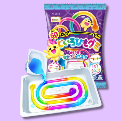 DIY Candy Kit Long Rainbow String Gummy 18g (KRACIE)
