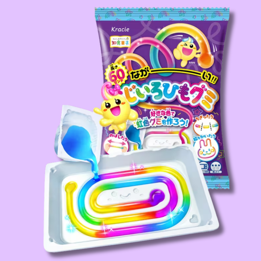 DIY Candy Kit Long Rainbow String Gummy 18g (KRACIE)