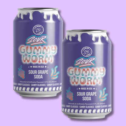 Candy Lips Sour Gummy Worm 355ml