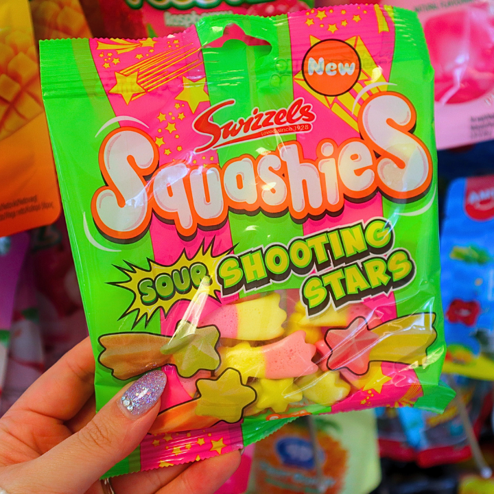 Squashies Sour Shooting Stars Gum 100g (SWIZZELS)