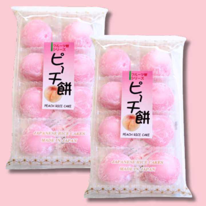 Traditional Japanese Sweets Daifuku Mochi Peach 200g (KUBOTA)