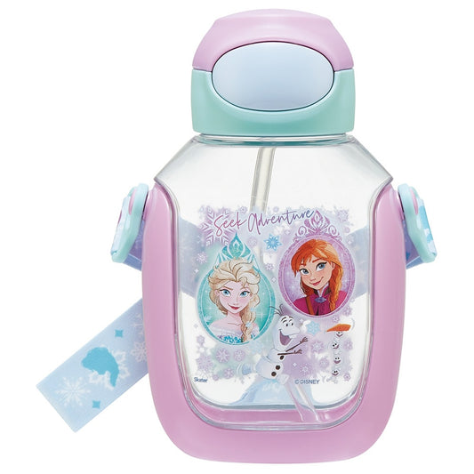 Disney Frozen One Push Straw Water Bottle 530ml (SKATER)