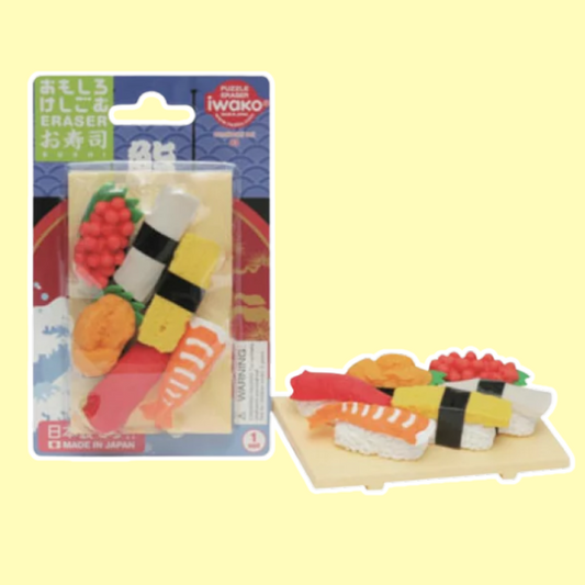 Puzzle Eraser Set Sushi (IWAKO)