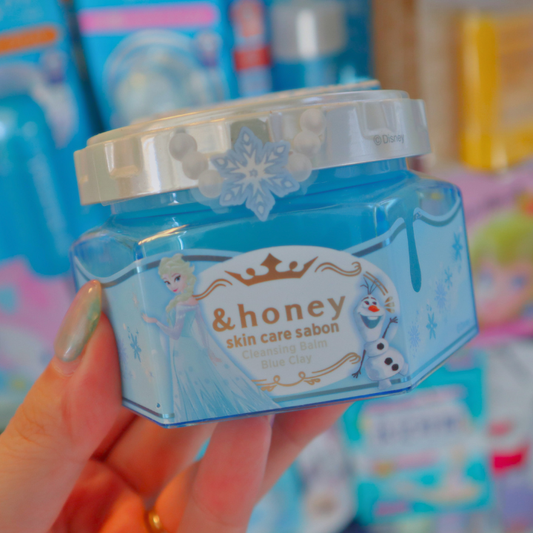 (LIMITED) &honey Cleansing Balm Disney Princess Elsa  Blue Clay 90g (VICREA)