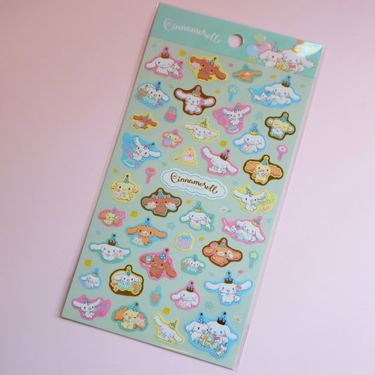 Sanrio Gold Accent Sticker Sheet Cinnamoroll After Party (Sanrio)
