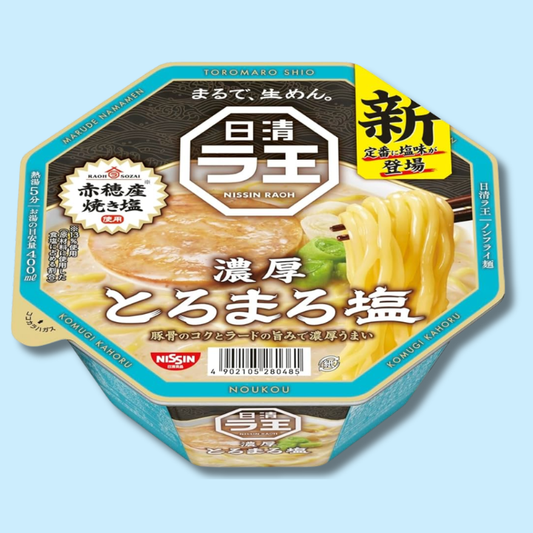 Instant Ramen Raoh Bowl Rich Toro-Maro Creamy Shio Salt 112g (Nissin)