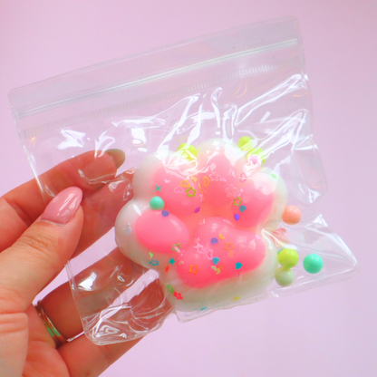 Taba Squishy Cat Paws Hvit & Rosa