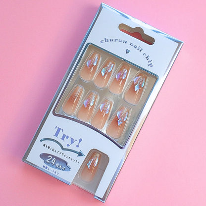 Press-On Nails Aurora Stone 24pcs (KAMIO)
