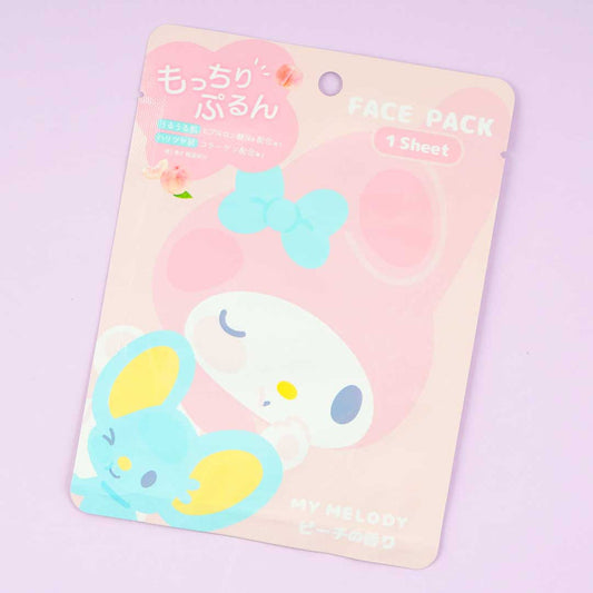 Sanrio Characters Mocchiri Purun! Face Pack My Melody Peach 25ml (KAMIO)