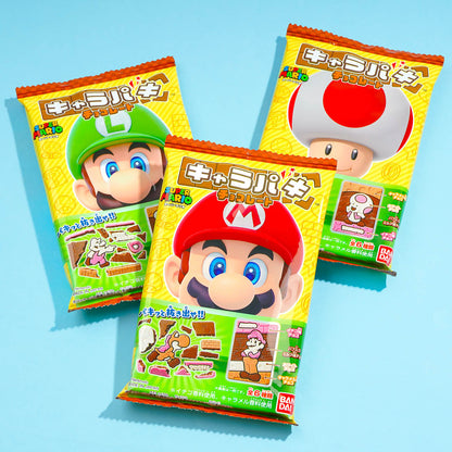 Super Mario Characters Paki Chocolate w/Wheat Puff 27g (BANDAI)