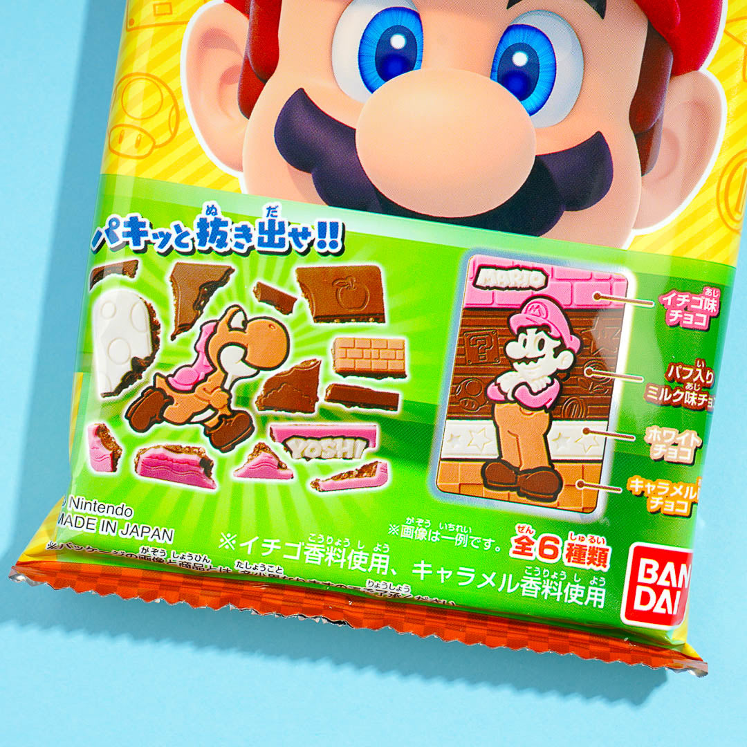 Super Mario Characters Paki Chocolate w/Wheat Puff 27g (BANDAI)